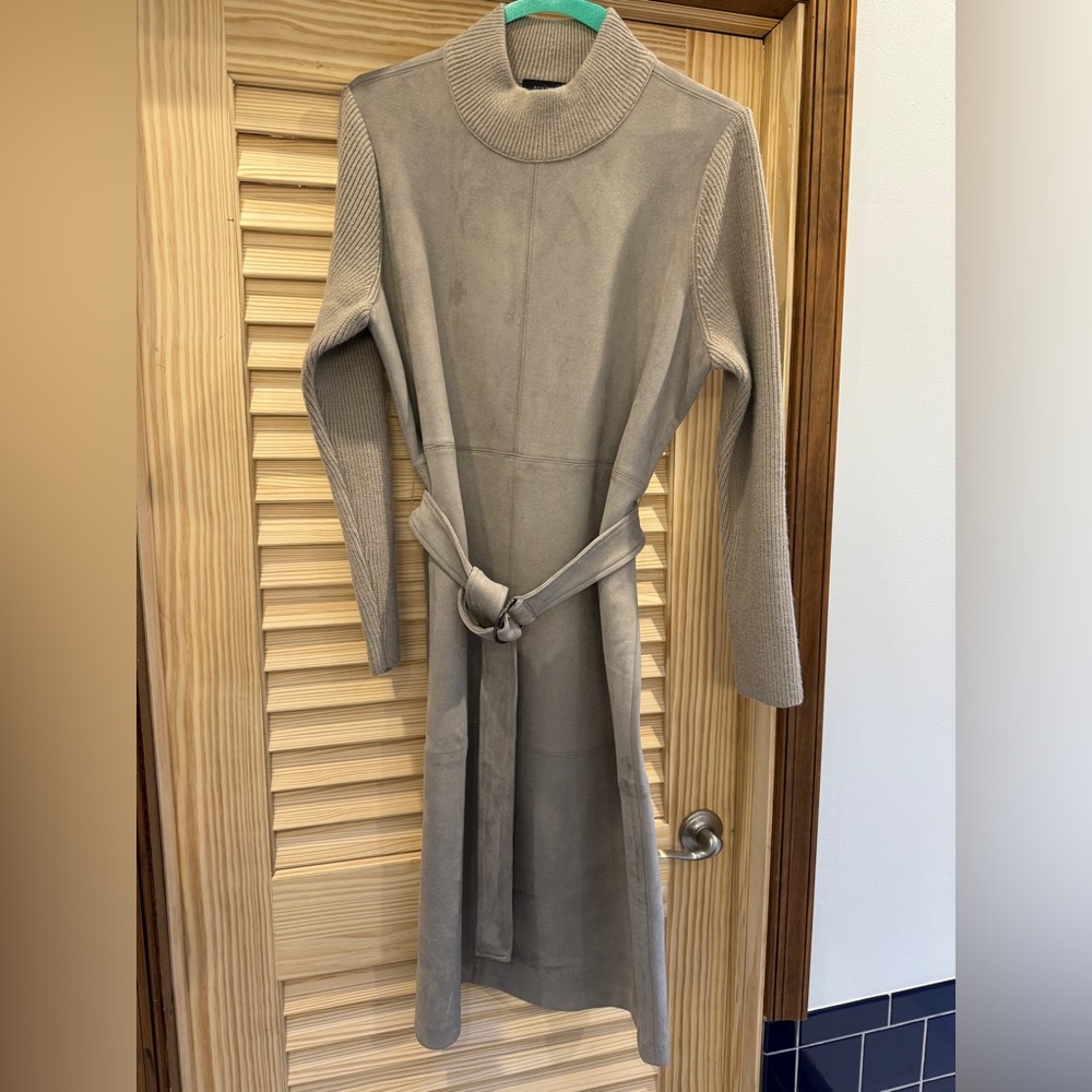 NWOT Faux Suede Gray Ann Taylor dress XL
